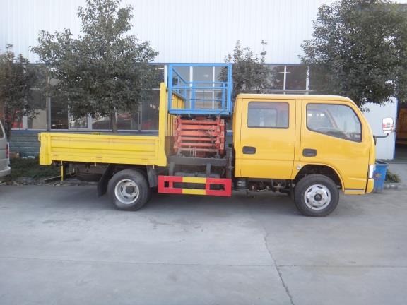 東風雙排座8-10米平臺升降高空作業車圖片